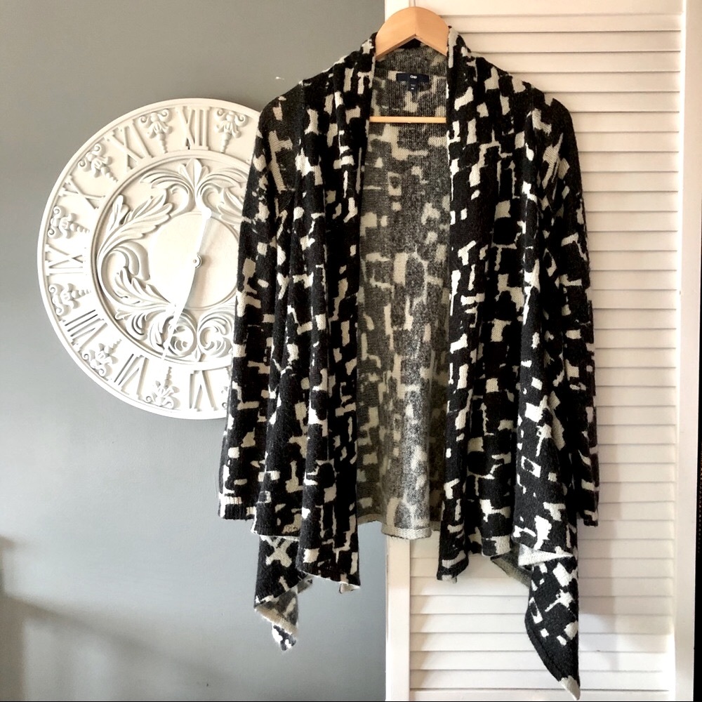 🔴Gap geometric printed open cardigan